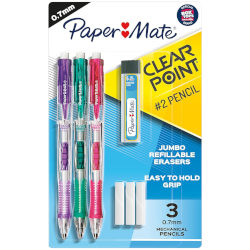 Paper Mate Clearpoint Mechanical Pencil Assorted Colours - Pack of 3 - Box of 6